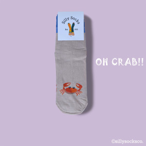 Crab print  Unisex Socks- Silly Socks